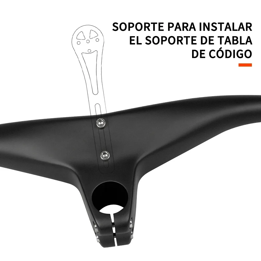 TOSEEK Carbon Mountain Bike Handlebars and Stem 28.6mm -17° Integrated Mtb Handlebar 660~800-70/80/90/100mm Bicycle Parts