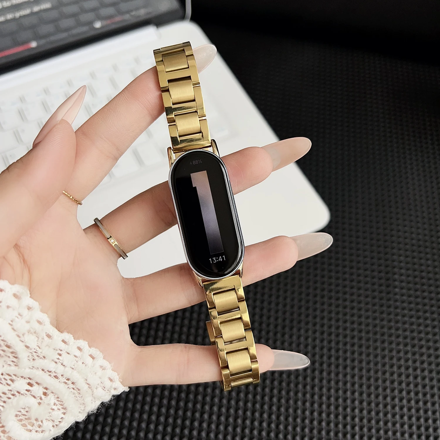 For Xiaomi wristband 8 9 8/9 Pro anti-corrosion stainless steel metal strap for Redmi watch 4 5 women's slim strap