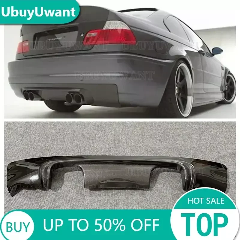 

Для BMW E46 ABS Автомобильный задний бампер для губ спойлер диффузор для 3 серии 318i 320i 325i 328i M3 1999-2004 задний диффузор блеск черный