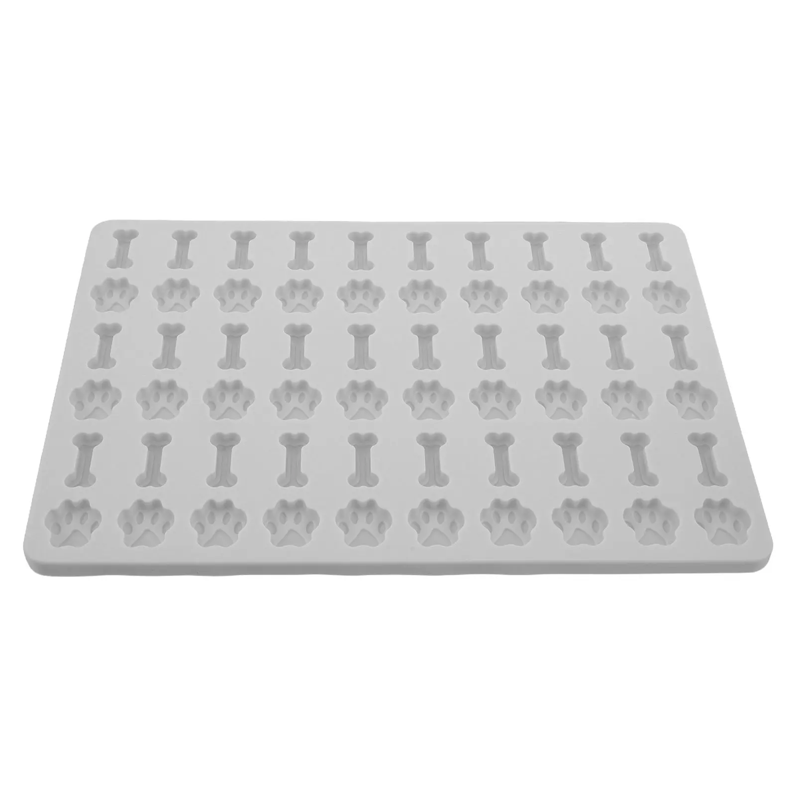 Mini Silicone Mold Set Non Stick Biscuit Pan Flexible Reusable Ice Cube Tray Paw Bone Chocolate Mold Baking Homemade Dog Treats