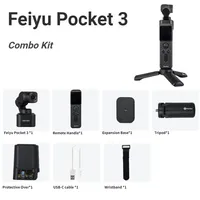 FeiyuTech Feiyu Pocket 3 Kit Cordless Detachable 3-Axis Stabilizer Gimbal Camera 4K60fps Footage Magnetic Attach AI Tracking