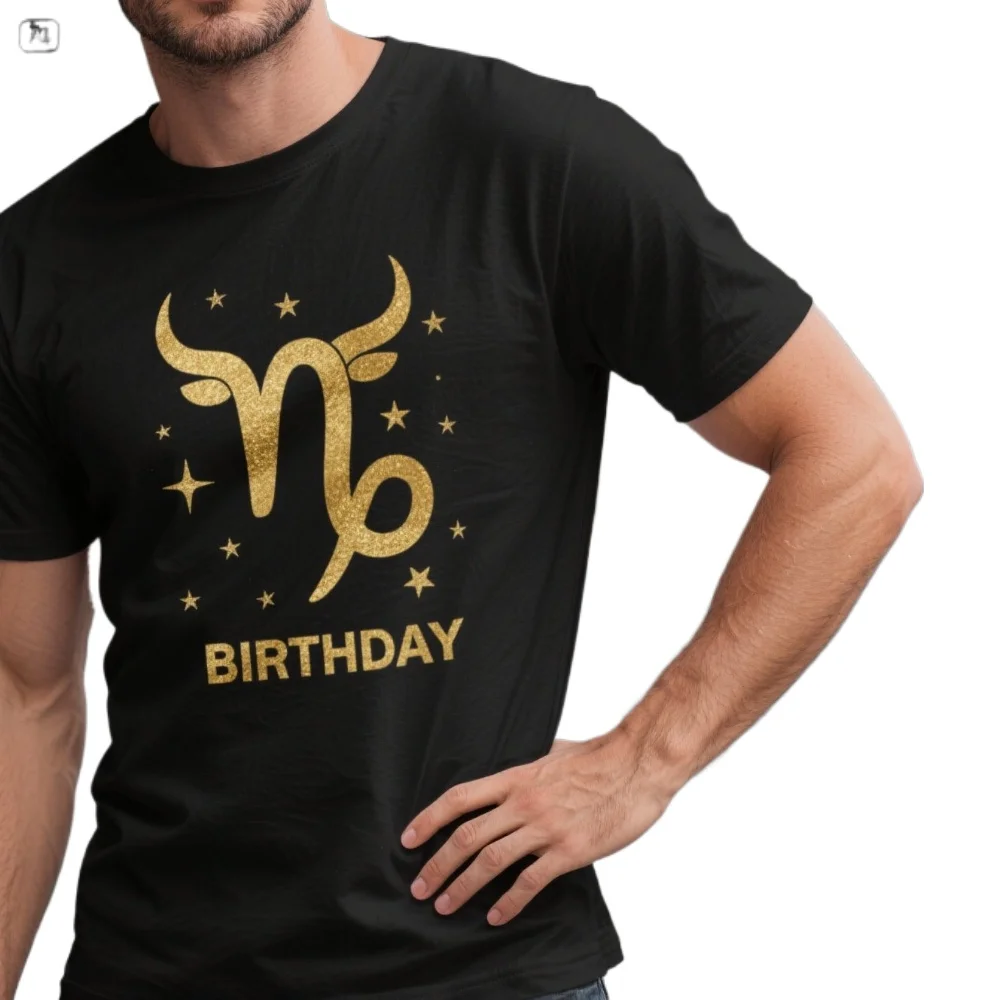 Fashion Horoscope Taurus Zodiac Sign Birthday Gift T-Shirt 100% Cotton O-Neck Summer Short Sleeve Casual Mens T-shirt Size S-3XL