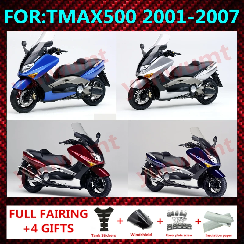 

Комплекты обтекателей подходят для Yamaha TMAX500 2001 2002 2003 2004 2005 2006 2007 Комплект обтекателей TMAX 500 на заказ