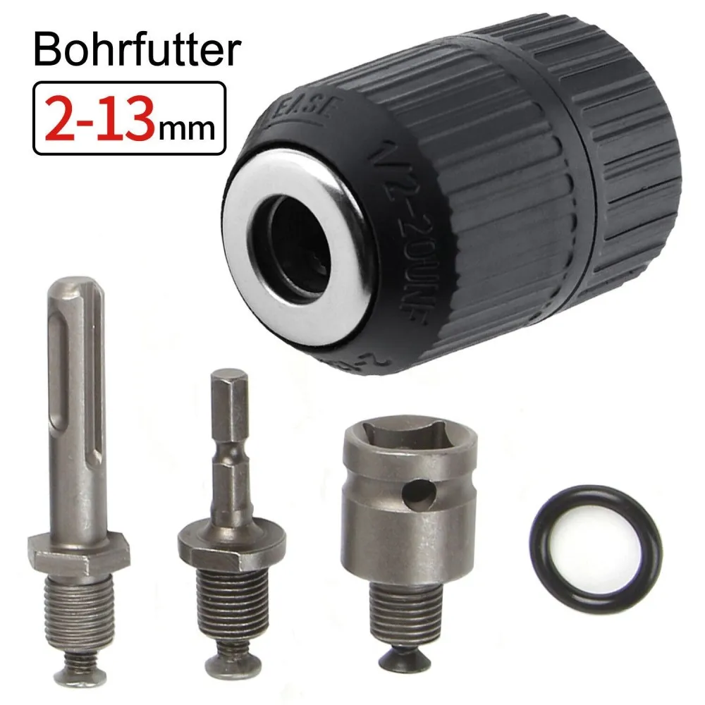 Multi Purpose Ratchet Drill Chuck Keyless Converter For Power Hand Drill Bits 10mm 13mm HSS Shank Tool Part Accessory