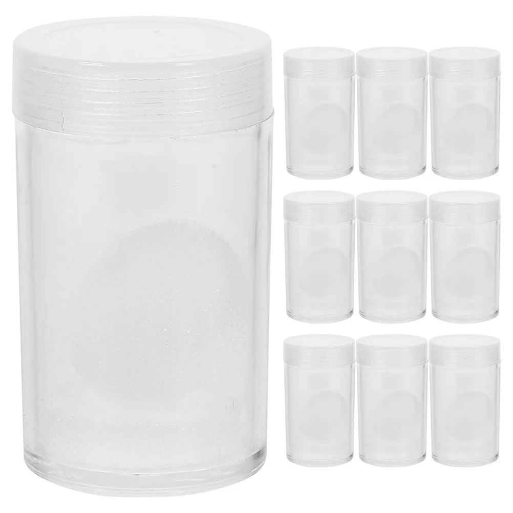 20pcs Plastic Coin Box Clear Transparent Holder For Coin Collection Storage Case Organizer Container Capsule Accessory