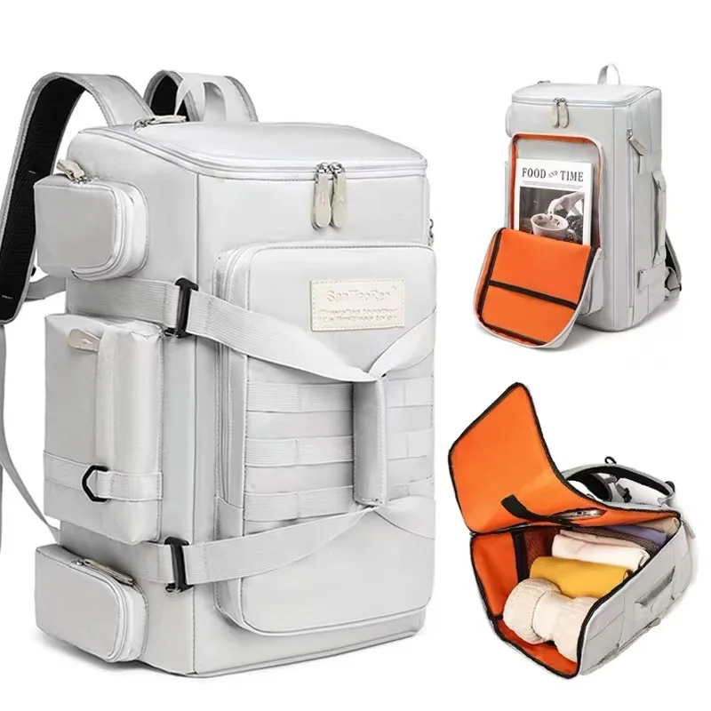 

Large-Capacity Backpack, Outdoor Short-Distance Travel Bag, Dual-Use Outdoor Leisure Bag, Unisex Business Trip Luggage Bag, Independent Shoe Compartment Multi-Functional Storage Bag