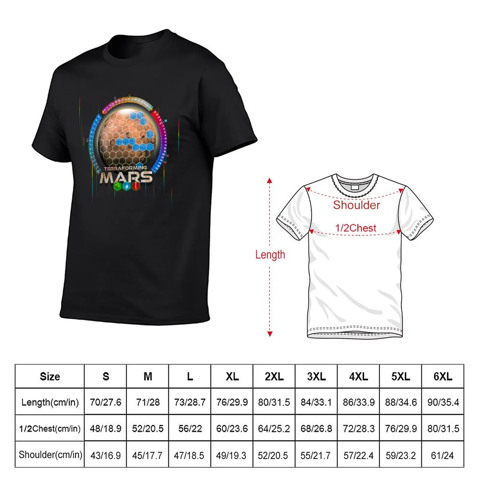 Terraforming Mars Inspired T-Shirt blanks cute tops plus sizes customizeds Short sleeve tee men