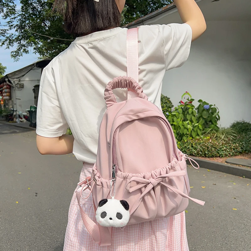 Schoolbag for Teenage Girls Solid Colors Bookbags High Quality New Waterproof Nylon Women Backpacks Female Travel Bags Backpacks