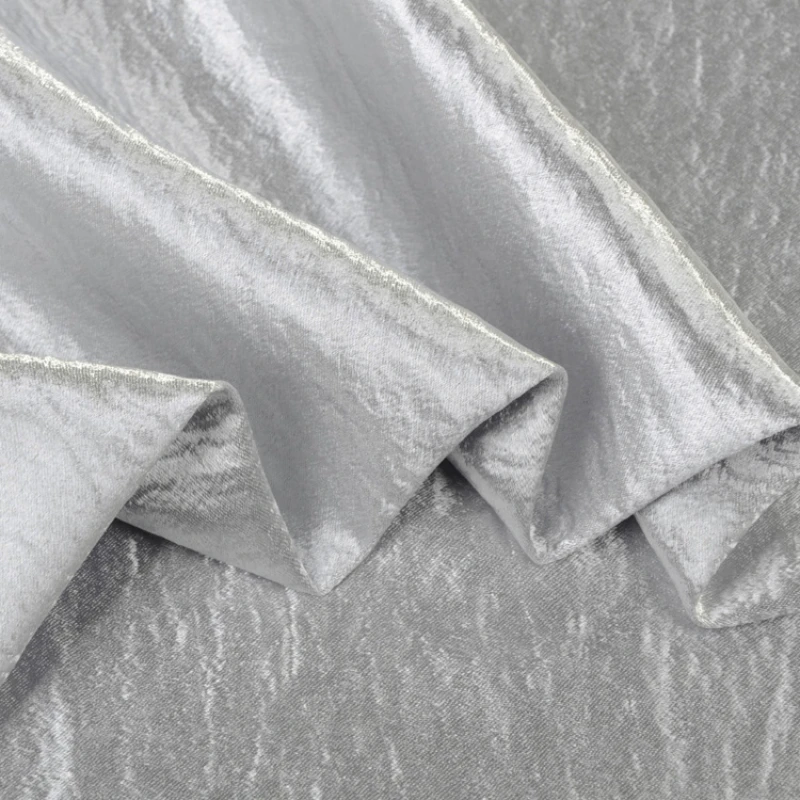 Silver space new mellow pearlescent fabric future metal space satin fabric handmade DIY fabric