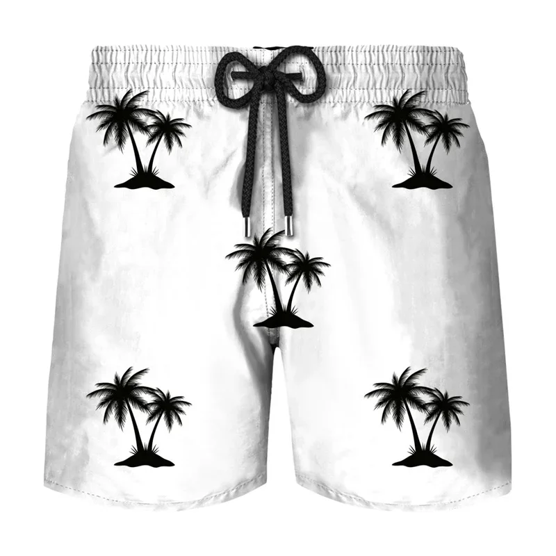 Pantalones cortos con estampado 3D de árbol de Coco para hombre, bañador sencillo para playa, traje de baño personalizado de secado rápido