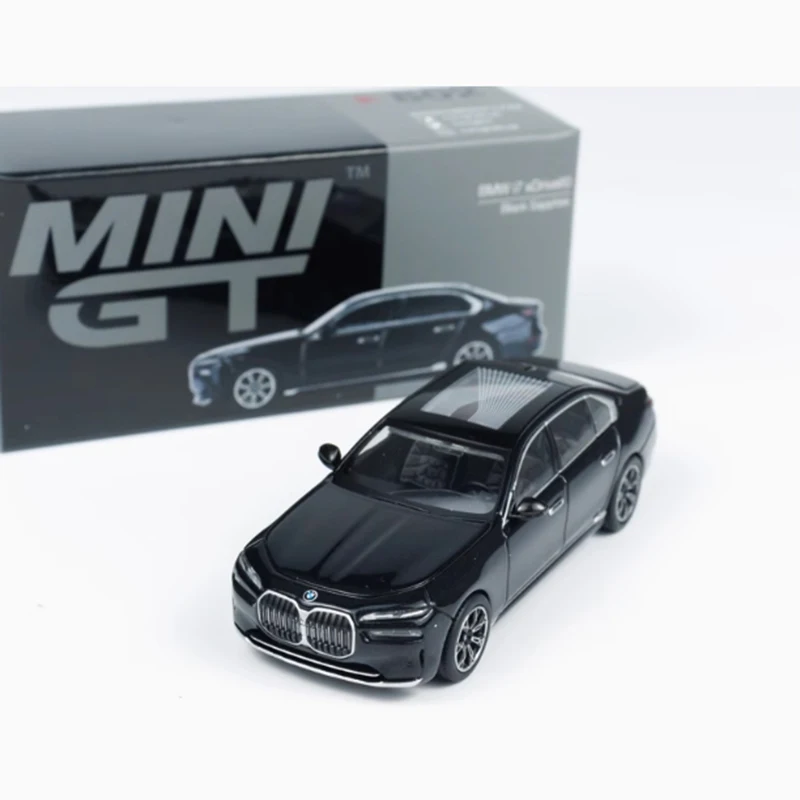 

MINI GT 1:64 Scale i7 eDrive 50 New 7 Series Black TSM Simulation Alloy Model Classic Adult Souvenir Gift Static Display
