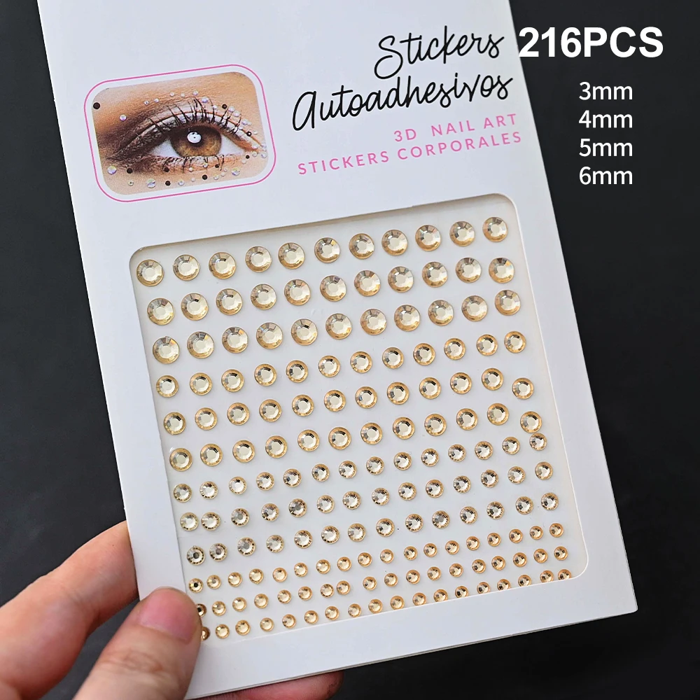 OLYCRAFT 8 Feuilles Gouttes De Rosée Transparentes 3-6 Mm – Strass Acrylique Autocollants DIY Bijoux & Déco