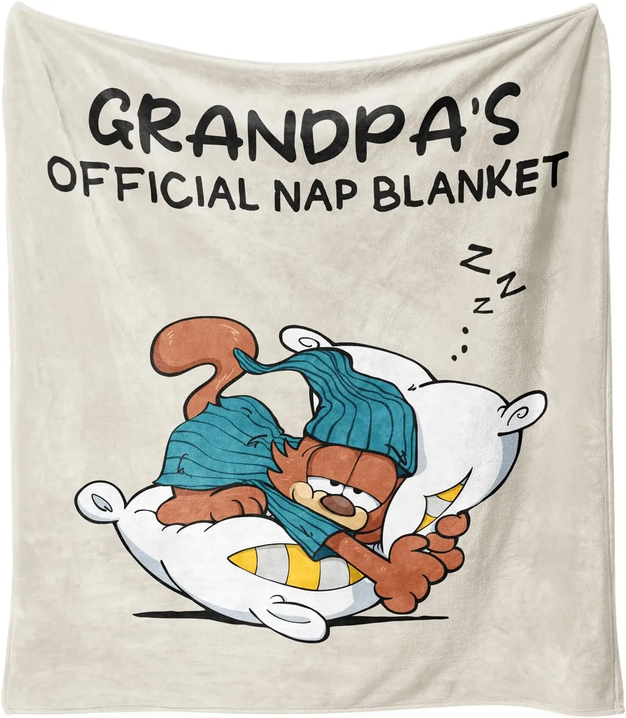 

Blanket for Grandpa from Grandson,Christmas Birthday Gift for Men,Flannel Fleece Soft Warm Cozy Cat Throw Blankets for Napping