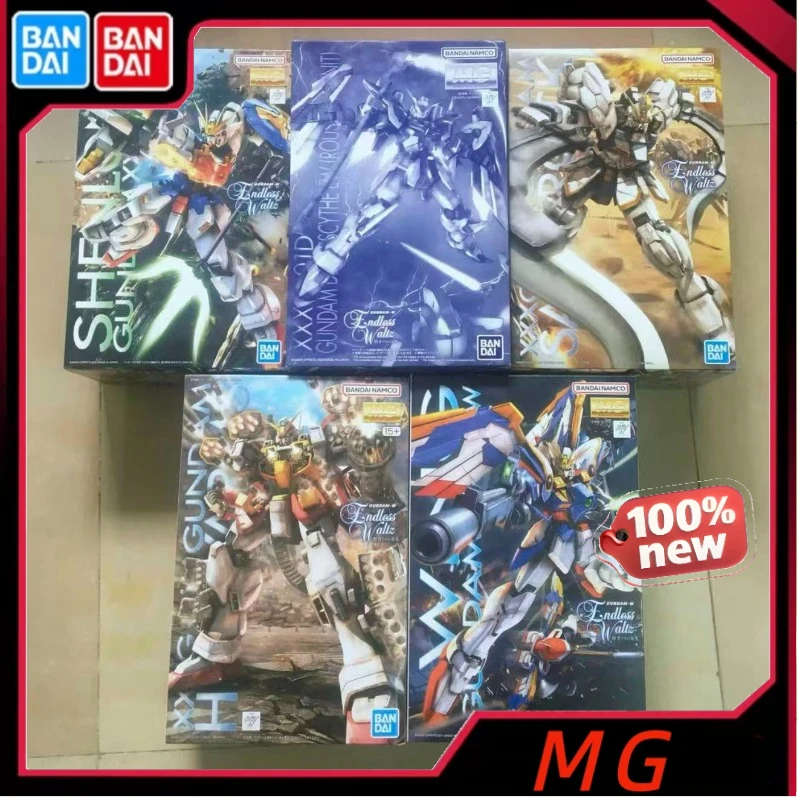 

In Stock Bandai Original MG 1/100 Desert Zaku Deathscythe Shenlong Wing Big Gun Gundam Assembling Model Collection Holiday Gifts