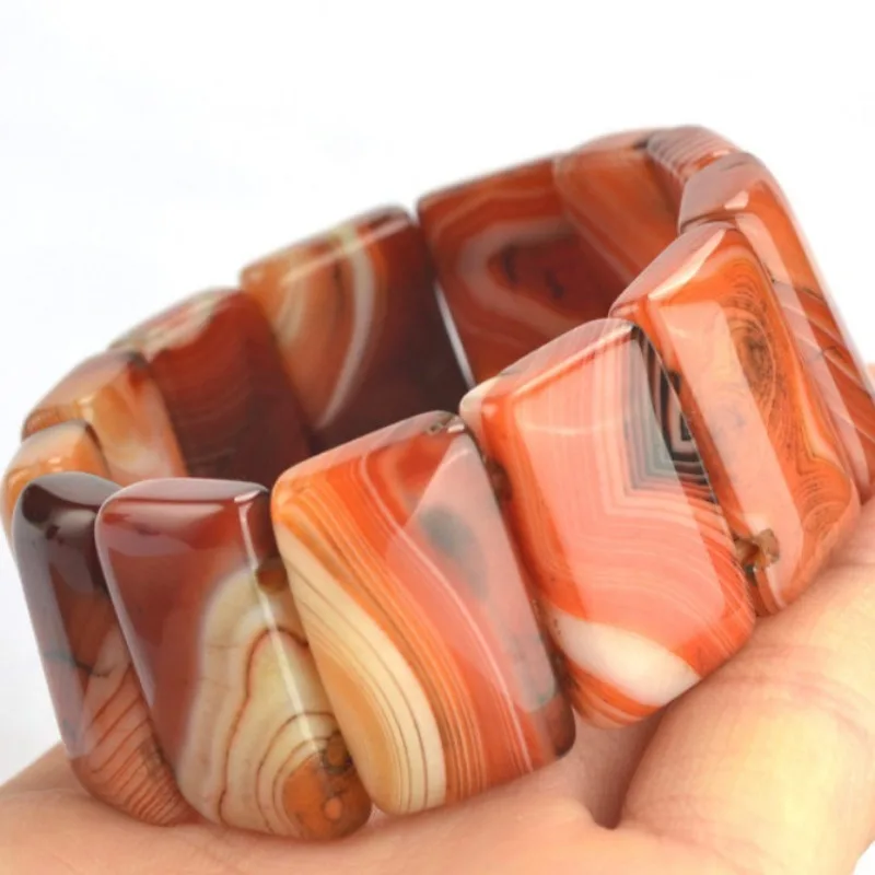 Sophisticated Agate Men's Hand Row, Single Circle Bracelet Popular Women's Jewelry
