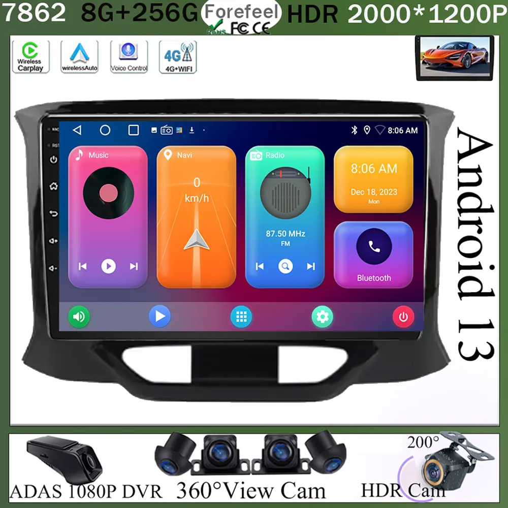 

Android 13 Video For LADA X Ray Xray 2015 - 2019 Gps WIFI RDS BT Multimedia Car Minitor DSP Navigation 5G NO 2DIN DVD Carplay