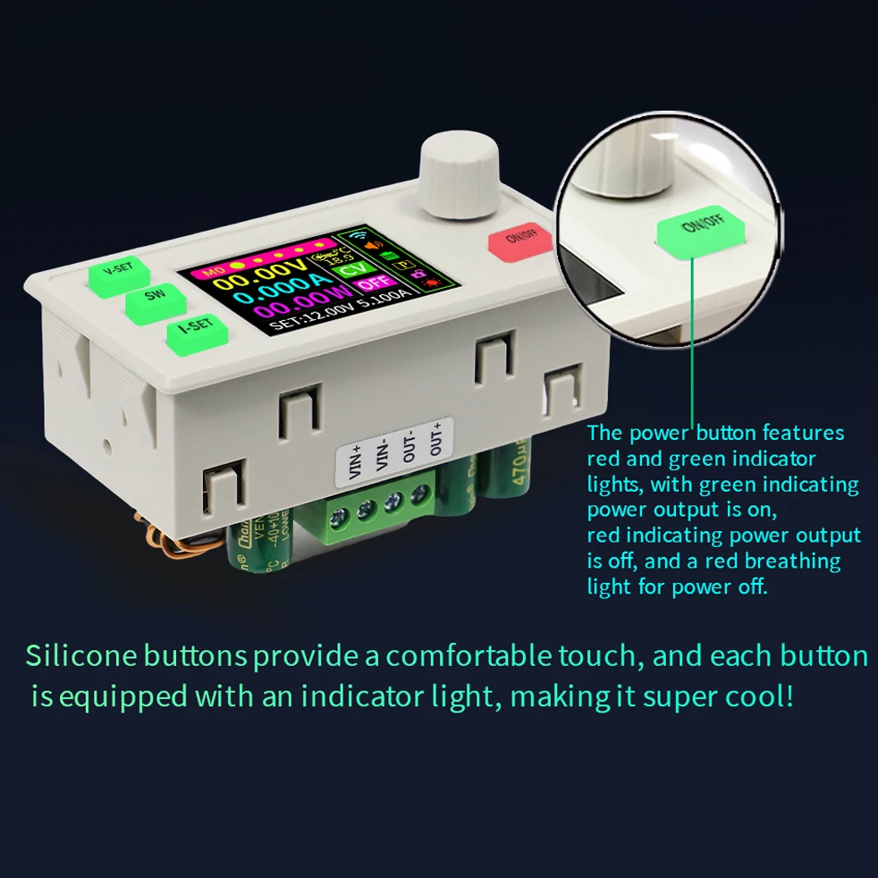 SK150S DC Buck Boost Converter 150W CNC Adjustable Regulated Laboratory Power Solar Charging Solar Module 1.8 inch Color Screen
