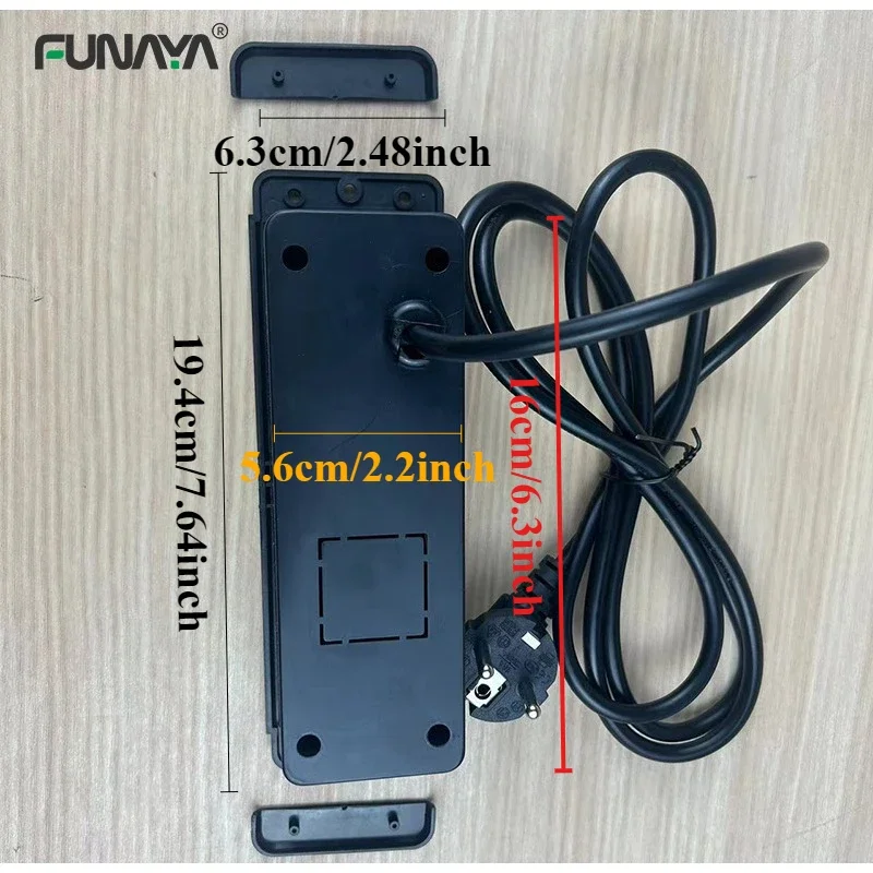 Table Embedded Hidden Power Socket EU KR Israel Brazil with 2 USB Type-c 13A Desktop Power Furniture Electrical Sockets Overload