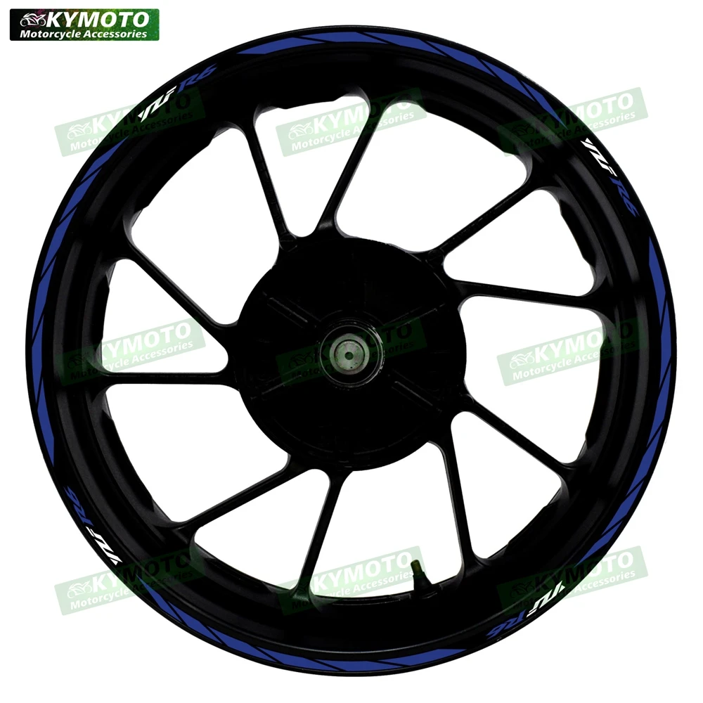 For YZF R6 R 6 motorcycle accessories 17 inch front and rear wheel decals fairing hub modified reflective wheel rim stickers