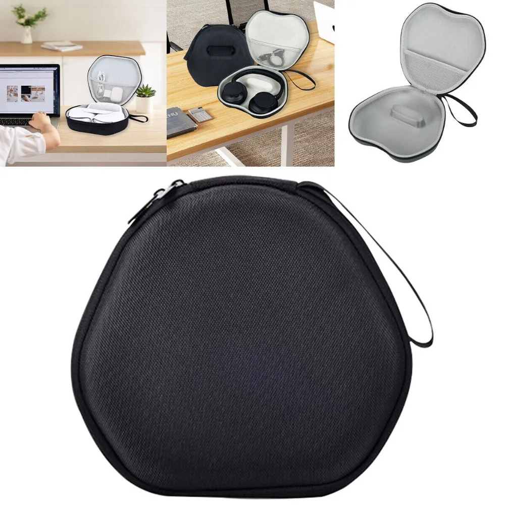 Black Headphone Case Zipper Anti-fall Headphone Storage Box Dustproof Headset Hard Carrying Box for SONY WH-CH720N vs WH-CH520