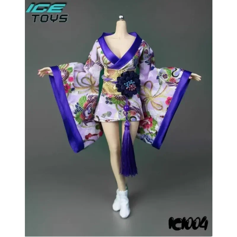 1/6 Female Printed Kimono Bathrobe Long/short Clothes Model IC1004 CD058 for 12