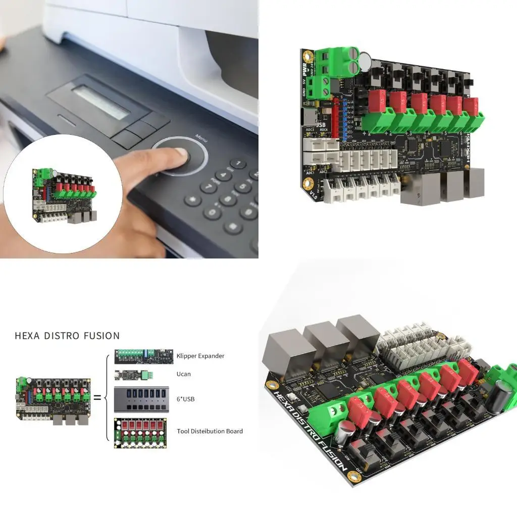 

R53C Hexa Distro Fusions -плата управления принтером с 6 USB -портом 6 Can2.0