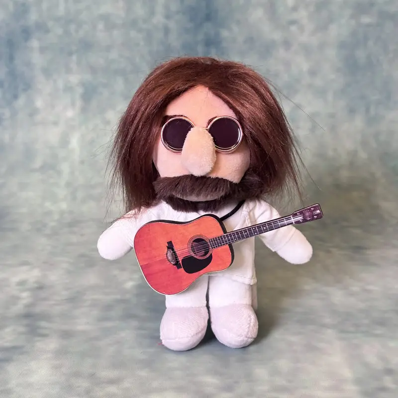 

The Beatles John Lennon Plush Doll Soft Stuffed Rock Star Toy Keychain Gift For Fans Collectible
