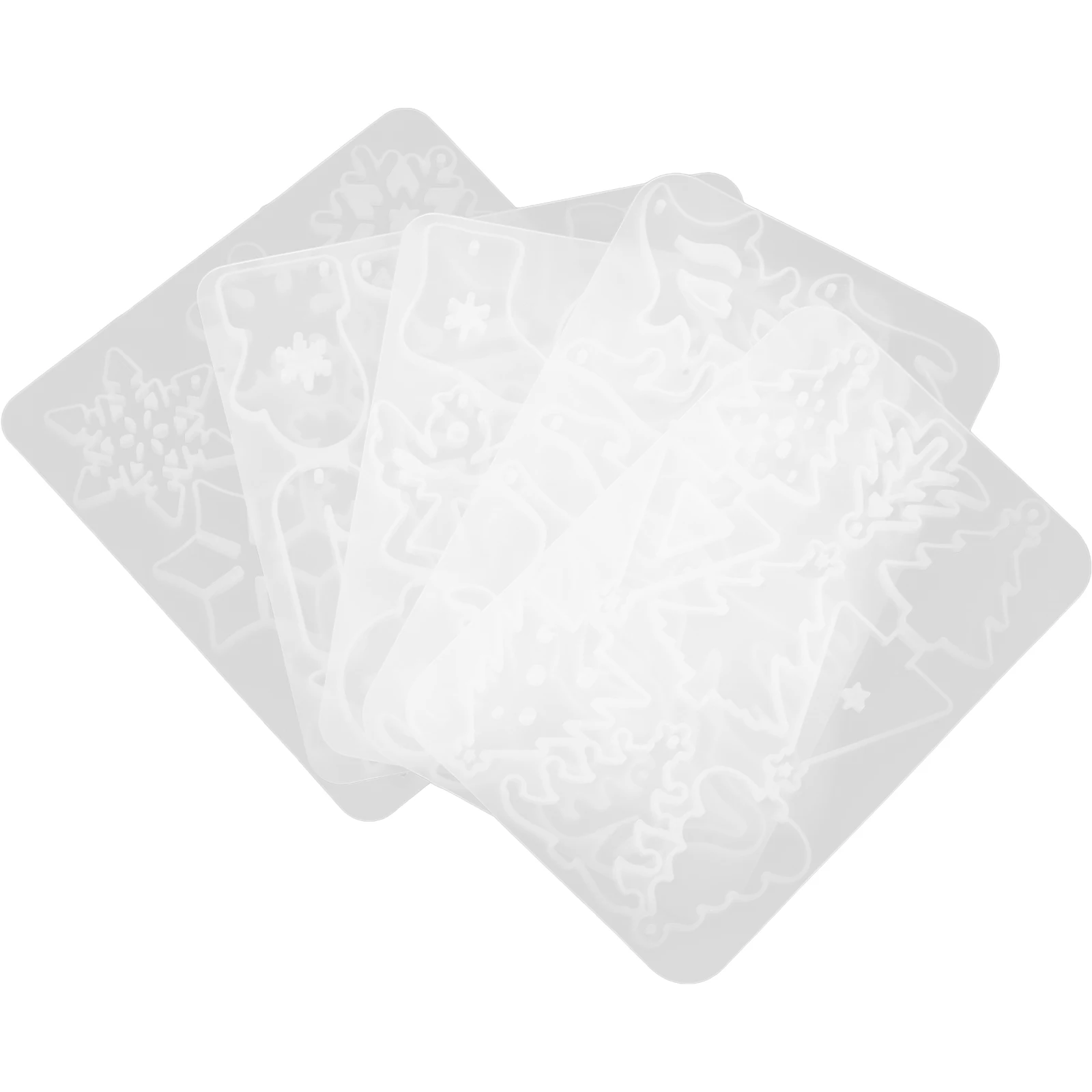 

5 Pcs Earring Mold Christmas Goodie Bag Fillers Silicone Molds Silica Gel Accessories Ornaments Day Resin