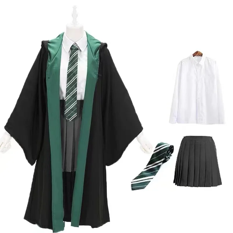 2025 New Harris Halloween Cape Scarf Child Adult Slytherin Ravenclaw Hufflepuff Robe Hermione Cosplay Potter Costume wat115