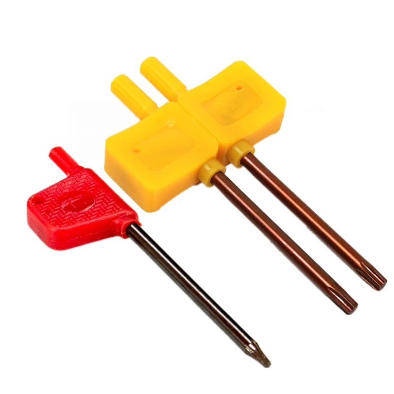 CNC cutter head screw red flag/yellow flag T-shaped cutter head blade wrench box hexagonal flag wrench T6/T7T8/T9/T10/T15/T20