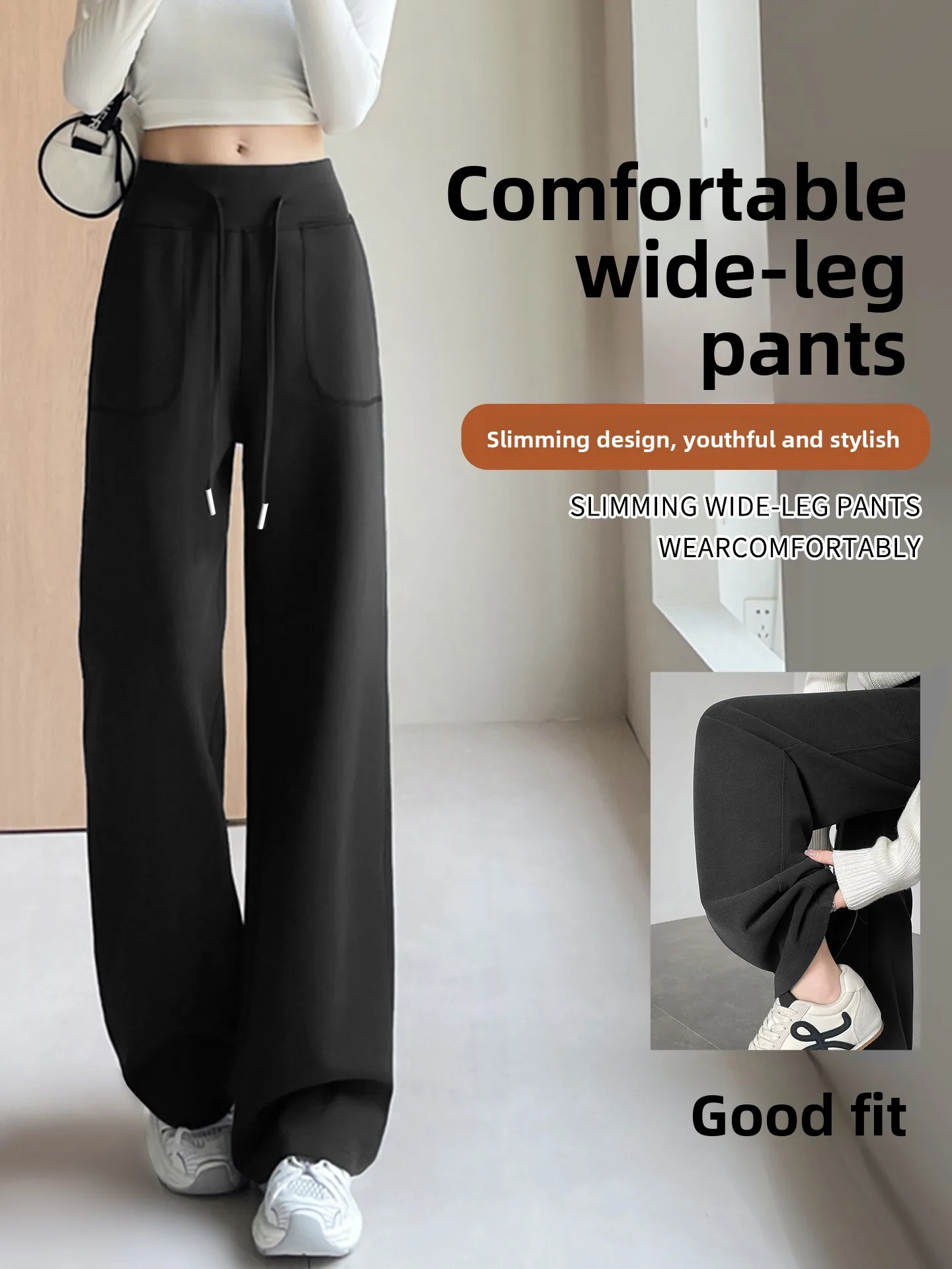 กางเกงโยคะลำลองทรงหลวมสำหรับผู้หญิง กางเกงวอร์มขายาวทรงกว้าง เหมาะสำหรับออกกำลังกาย พักผ่อน กิจกรรมกลางแจ้ง และชุดกีฬา