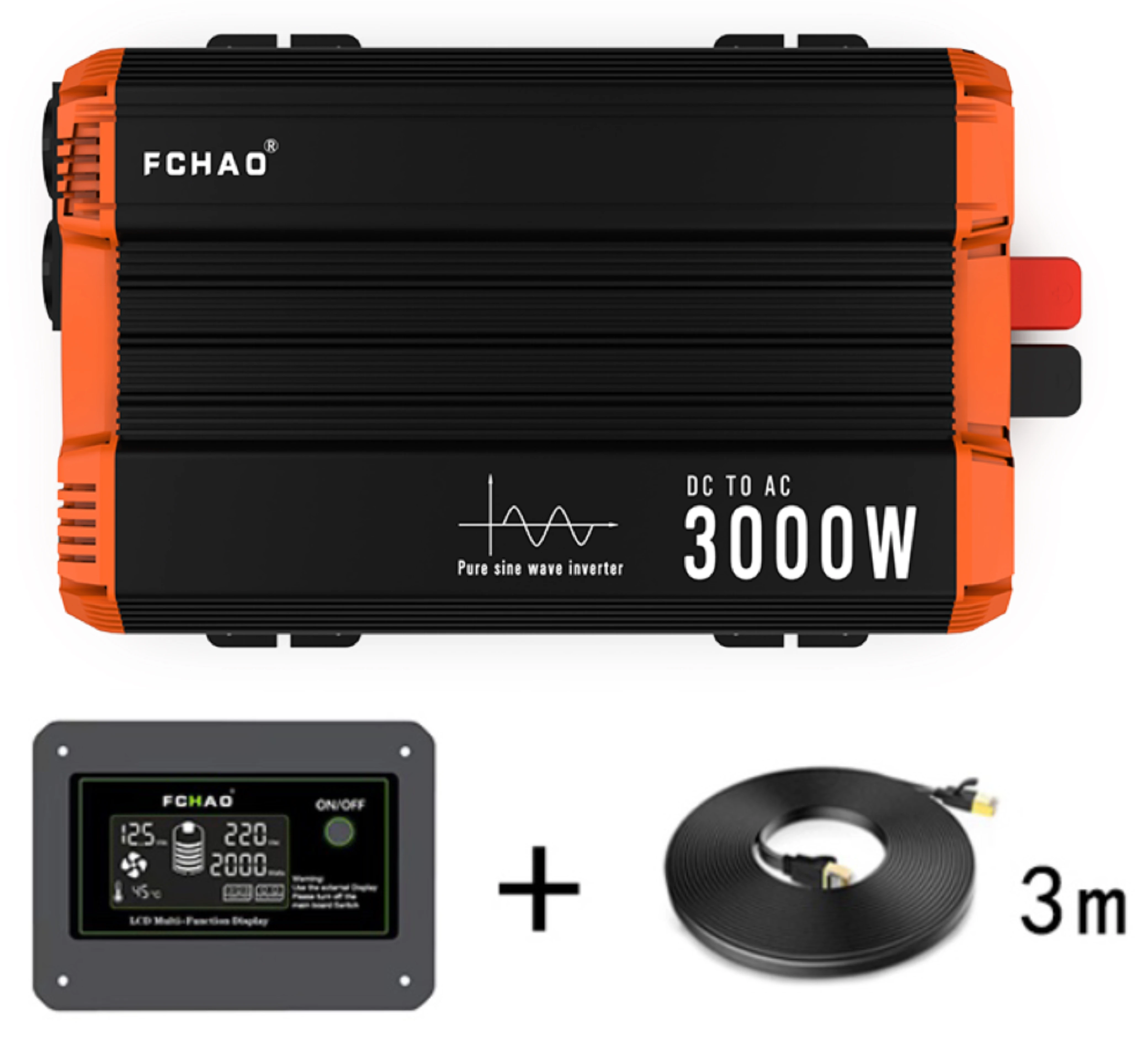 FCHAO KST-3000W-12V Single Phase Frequency Inverter Solar Inverter for RV and Truck Use