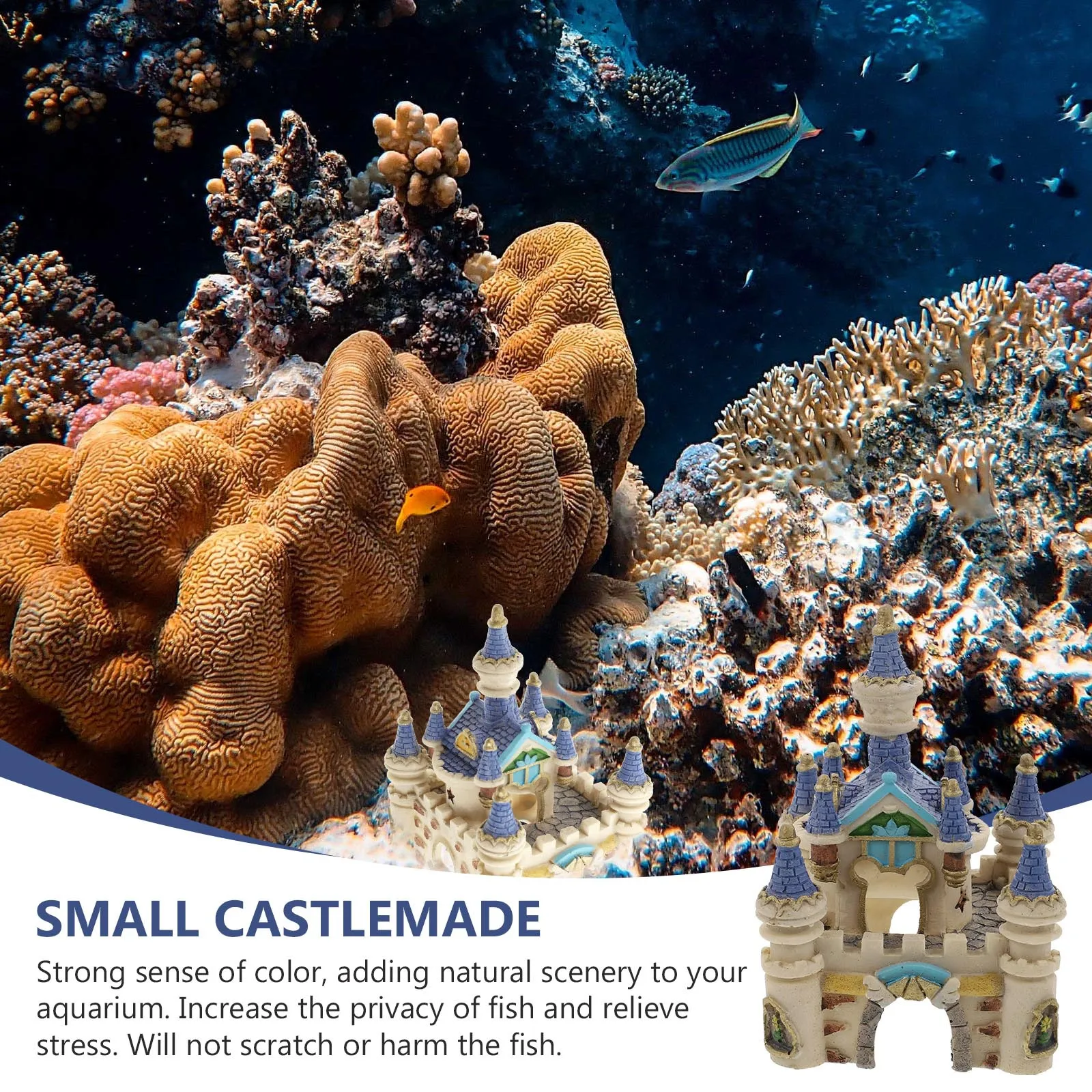 

Aquarium Adornment Decorations Castle Fish Tank Hideout Resin Crafts Diy Landscape