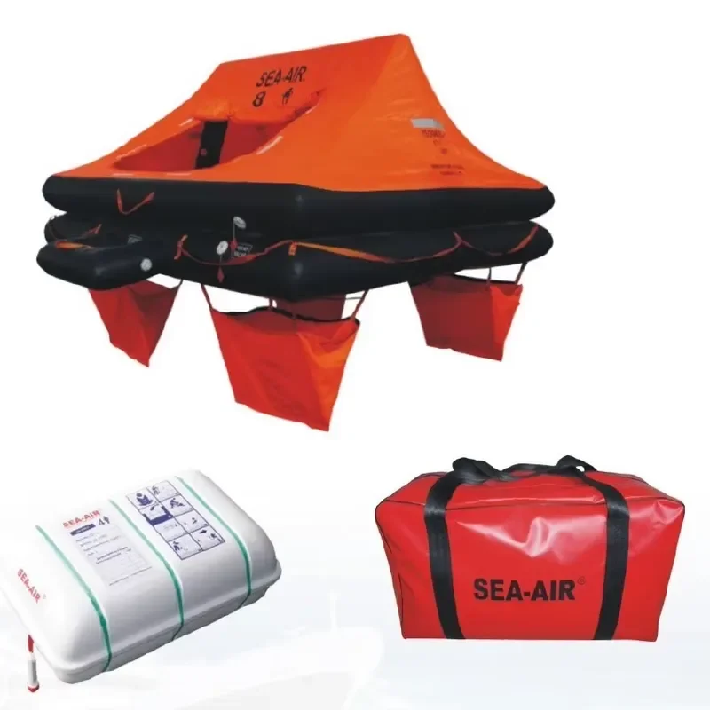SOLAS Approved Inflatable Life Raft for Sea Rescue Personal Survival Boat Emergency Water Safety Vessel Marine Equipment