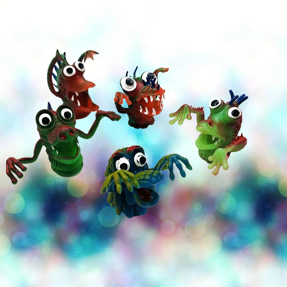 Marionnettes à doigts en Silicone pour enfants, 5 pièces, conte d'histoires pour enfants, jeu de simulation, cadeau d'apprentissage interactif