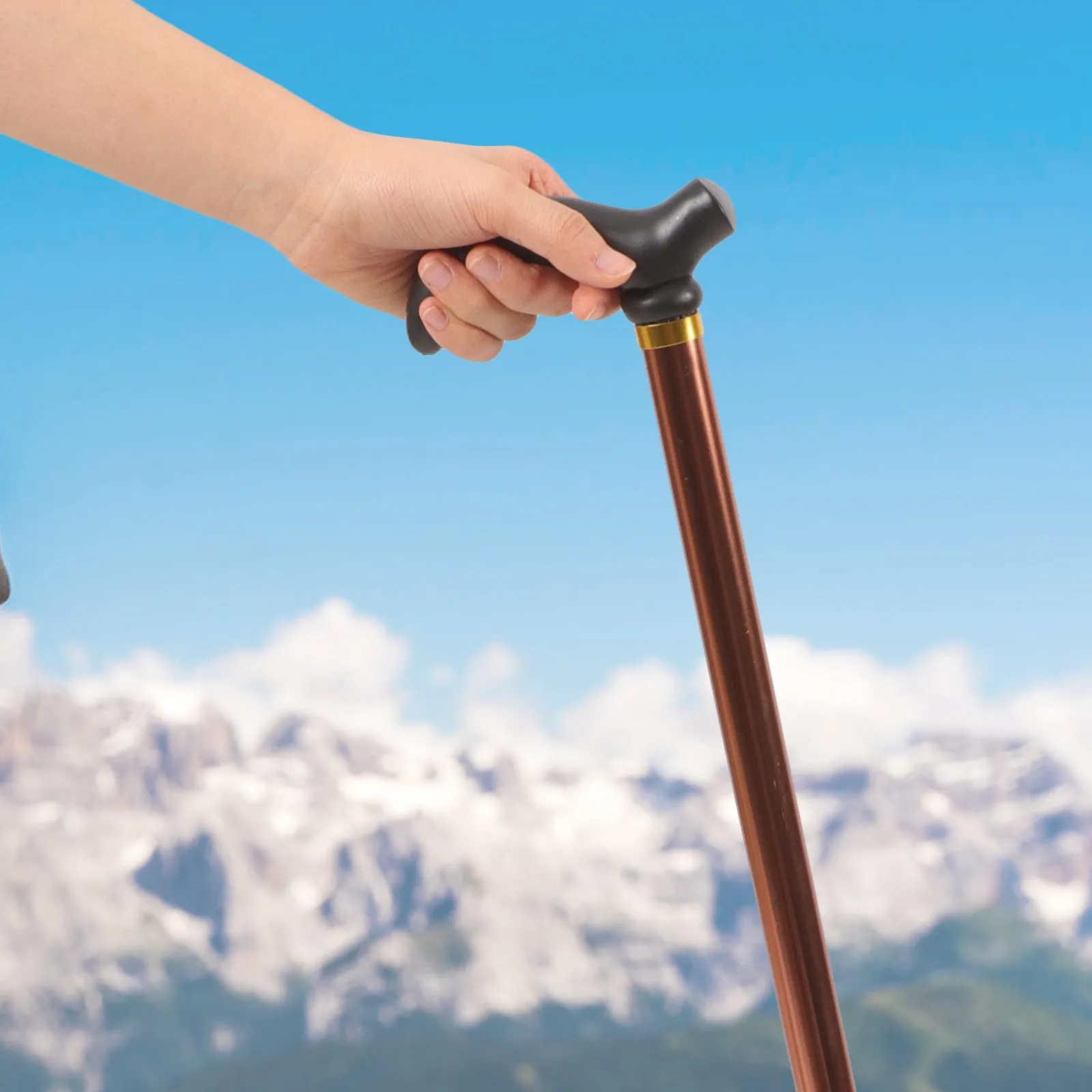 

Portable Collapsible Walking Stick Lightweight Hiking Pole Durable Trekking Cane Non-Slip Elderly Walking Cane