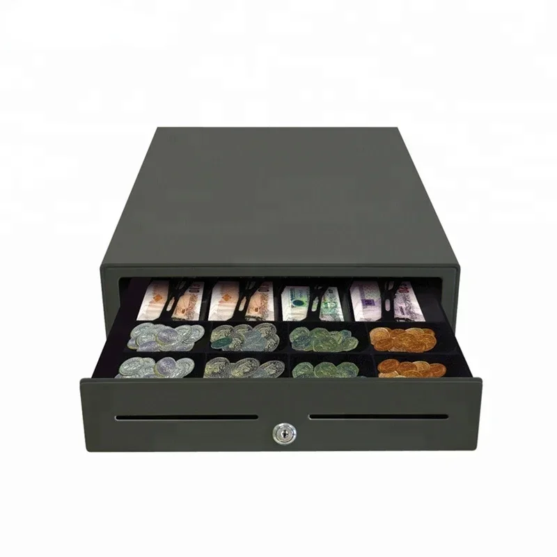 Durability & dependability 3- Tray Cash Drawer Point of Sale Money Box 5 Bill Slot 8 Coin Slot