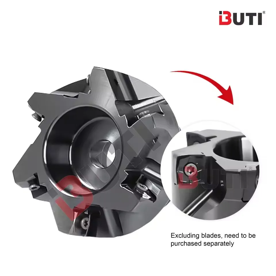 MFSN88-80R-6T-M88 Degree Milling Cutter Head SNMU1305 Fast Forward Blade Double Sided Fast Feed The Heavy Cut Milling CutterDisc