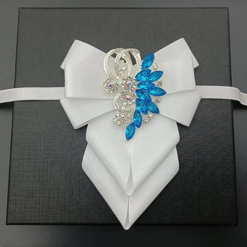 

Men's High-end Original Handmade Luxury Rhinestone Bow Tie Collar Flower Men's Wedding Shirt Accessories Jewelry Gift Bow-ties