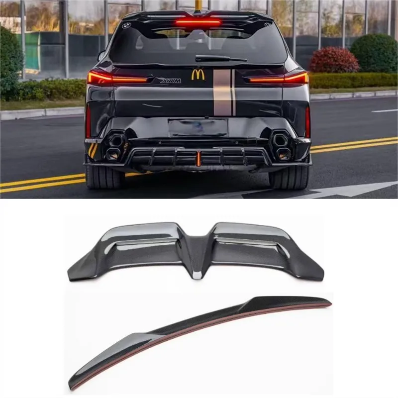 

For BMW XM 2023 2024 2025 Real Dry Carbon Fiber Tail Wing Top Wing Spoiler Kit