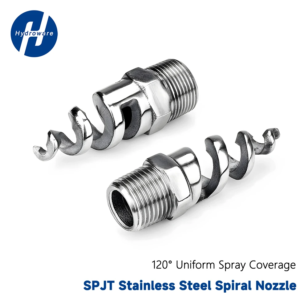 SPJT 304 316L SS Spiral Spray Nozzle 1/4