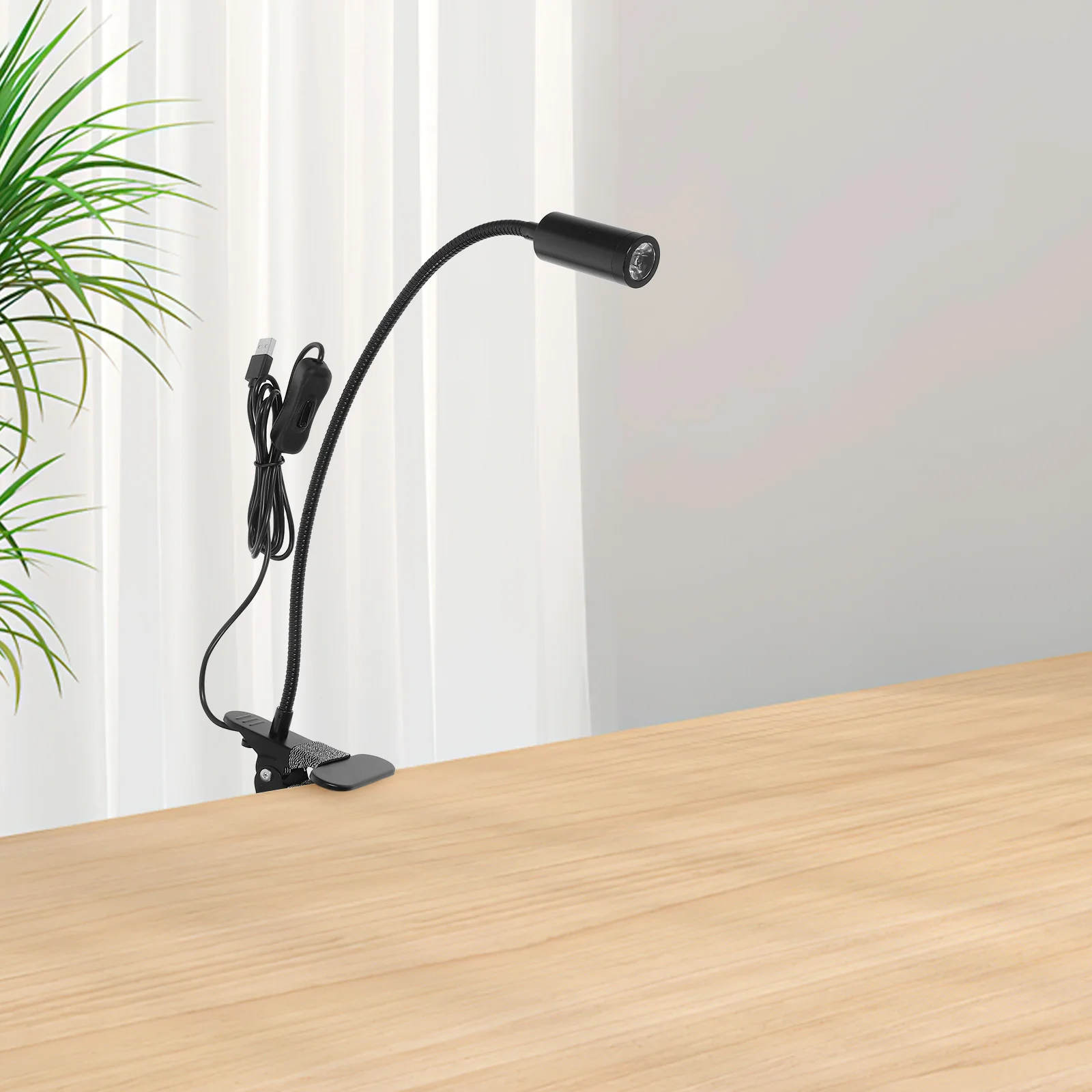

LED 3W Clip Light Flexible Gooseneck Reading Lamp Desk Bed Headboard Workshop Spotlight USB Powered Eye Protection Energy Saving