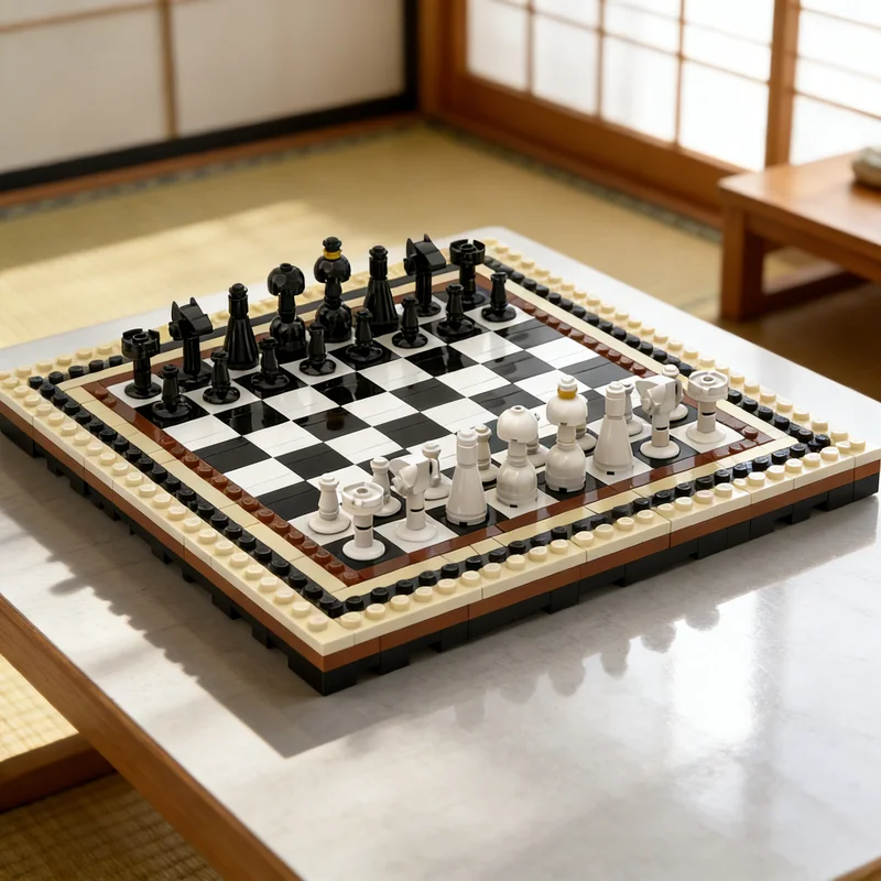 417pcs MOC Games Chess Board Game Model Building Blocks Construction Toys Christmas Gifts Idea Birthday Kids Assemble Brick