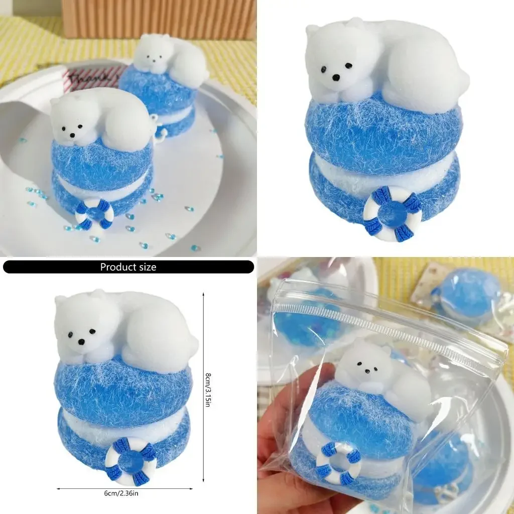 Đồ chơi giải nén gấu trắng mềm mại với thiết kế TPR dành cho người lớn trẻ Thư giãn tay Tâm trạng nhẹ nhàng 15UB