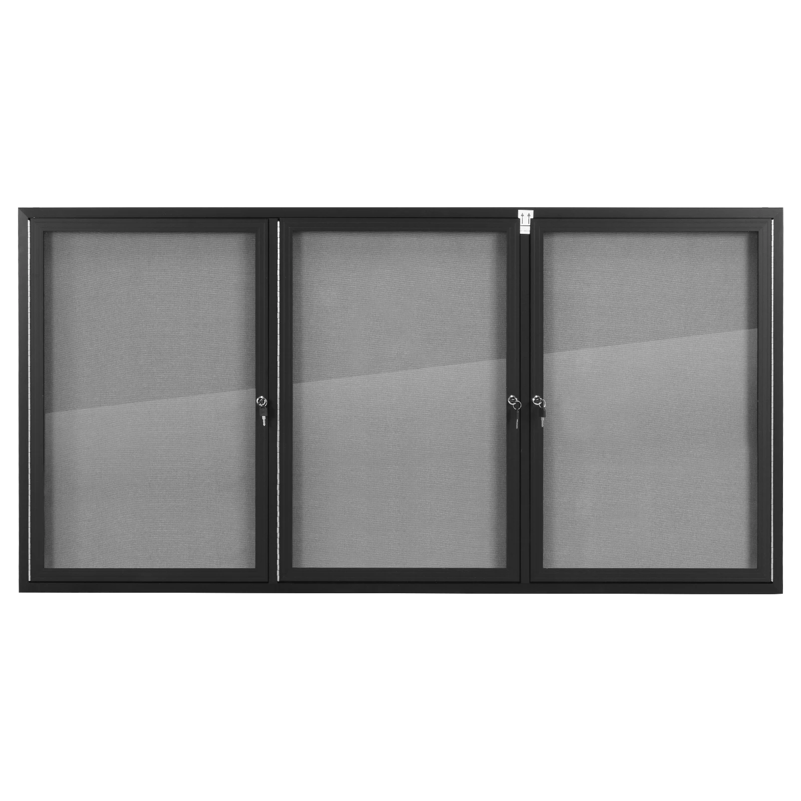 

Display Case Message Board Aluminum Frame Wall-Mounted Display Case with Glass Locking Door for Home Office and Community Use
