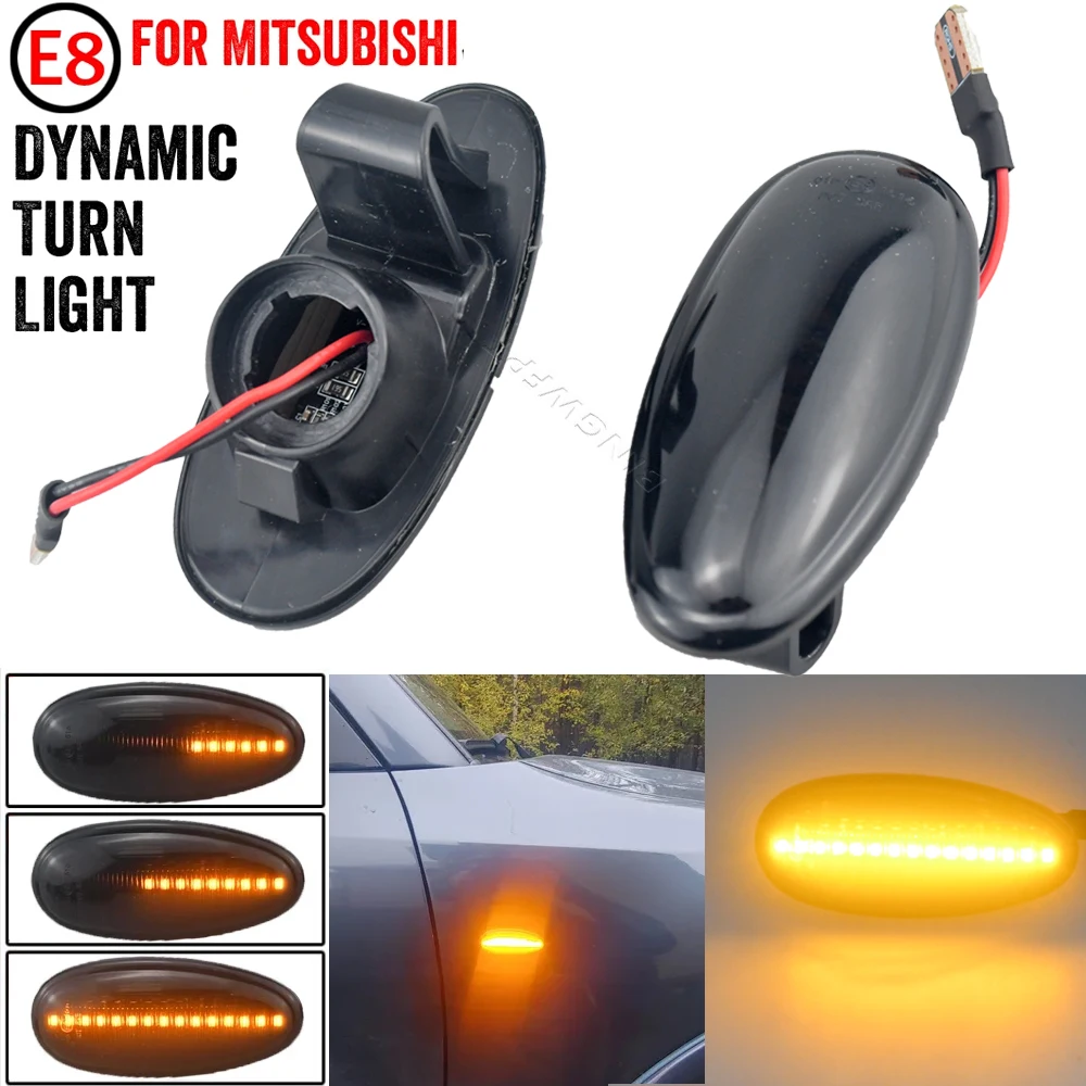 

LED Side Fender Dynamic Turn Signal Light Marker Lamp For Mitsubishi Pajero Shogun MK3 Montero Sport K9 Galant Outlander Lancer