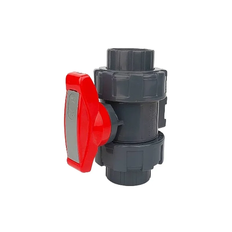 UPVC True Union Ball Valve with Full Port for Industrial Pipeline Fish Tank Water Supply Swiming Pool DN 15/20/25/32/40/50