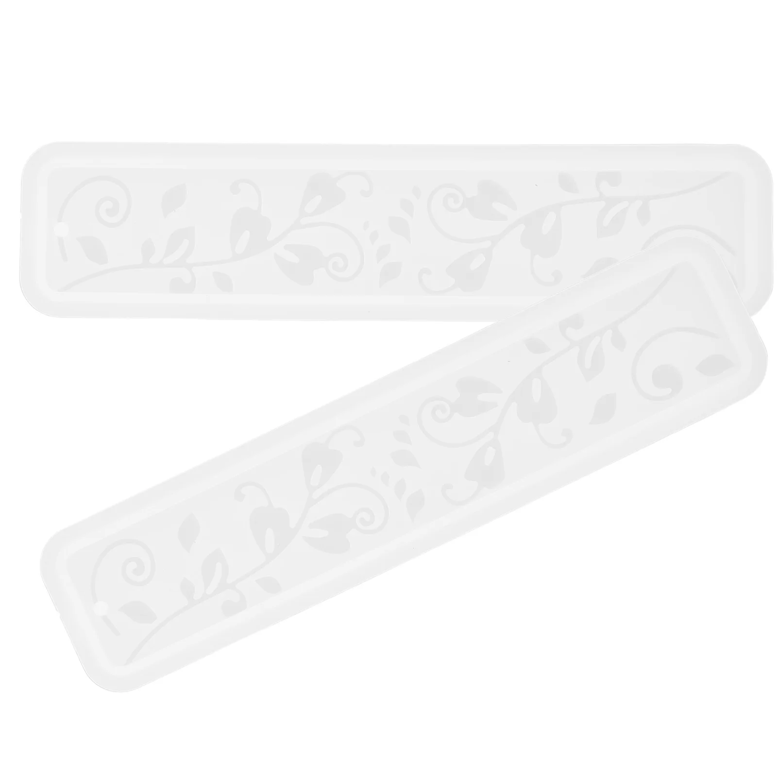 

2Pcs DIY Bookmark Molds Silicone for Resin Casting Handmade Bookmark Art with Glitter Dry Flowers Beads Compatibility