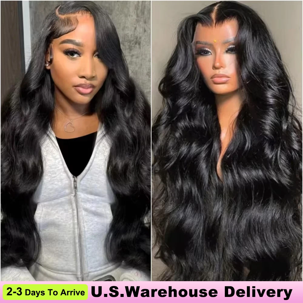 

40 50 дюймов Объемная волна Парик человеческих волос 13x6 HD Парик фронтальной части шнурка 250 Плотность Бразильский черный Мокрый и волнистый парик фронтальной части шнурка Человеческие волосы