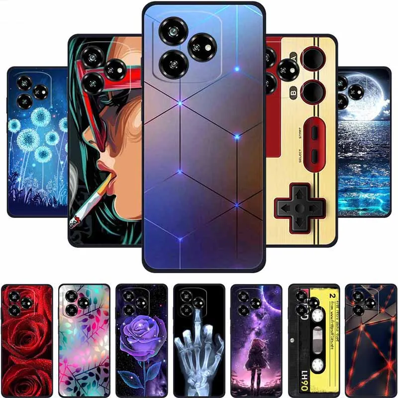 Para ZTE Axon 60 Lite Funda Popular de silicona negra suave funda trasera para ZTE Blade V60 Axon 60 Funda de teléfono Coque Funda bolsa